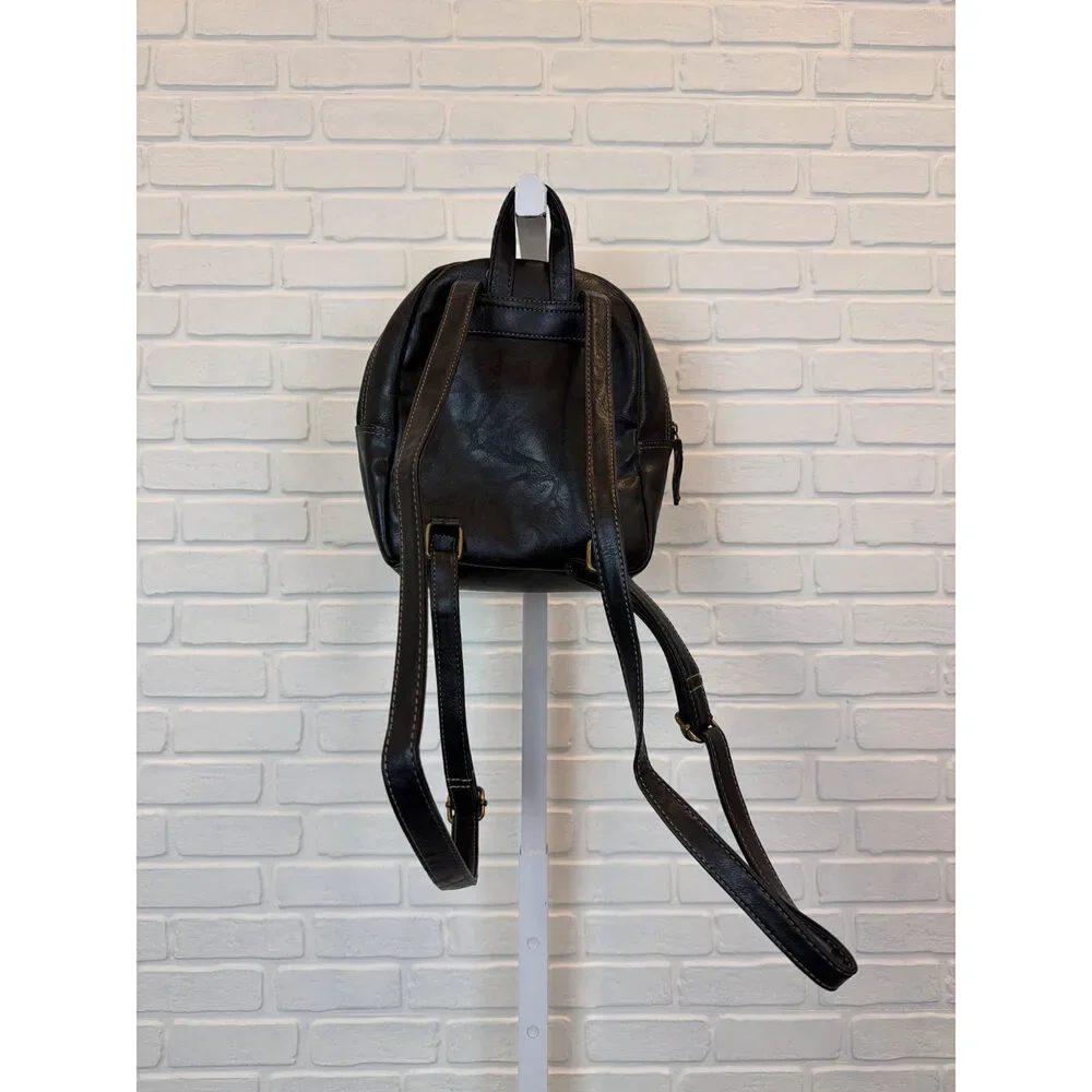 b.o.c. Born Concept Mini Backpack Black Vinyl Crossbody Straps